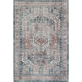 thumbnail image 3 of Cora CL55A Symphony Blue Transitional Vintage Rust Area Rug, 2'6" x 8', 3 of 9