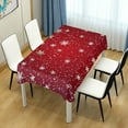 thumbnail image 7 of SKYSONIC Christmas Snowflake Tablecloth Waterproof Washable Polyester Square Table Cover Durable Tablecloth for Kitchen Dining Table Party Decor (60 X 120 Inch), 7 of 7