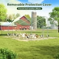 thumbnail image 4 of Betisef Chicken Coop,Large Metal Chicken Run Pen,Walk in Chicken Coops for 6/10 Chickens,Double Door Chicken House with Waterproof & Anti-UV Cover for Backyard. (19.7x9.8x6.4 FT), 4 of 7