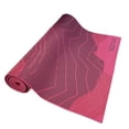 thumbnail image 1 of GoZone 5mm Printed Yoga Mat with Solid Colour Water Bottle – Waves - Burgundy Combo, 1 of 8