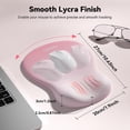 thumbnail image 4 of TECKNET BASICS Ergonomic Mouse Pad with Wrist Rest, Memory Foam Support, Smooth Non-Slip Base for Laptop/PC, Pain Relief for Home Office Gaming, Pink, 4 of 9