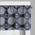 thumbnail image 3 of Ambesonne Nautical Valance Pack of 2, Shapes Anchor Motifs Art, 54"X12", Dark Blue Grey and White, 3 of 5