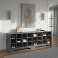 thumbnail image 3 of Prepac 24 pair Shoe Storage Cubby Bench, Black, 3 of 16