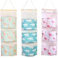 thumbnail image 1 of 3 Hanging Organizer Organization Systems Wall Storage Bag Hanging Bag with 3 Pockets Hanging Storage, 1 of 4