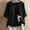 Black A, variant on Women Cotton Blend Crew Neck Short Sleeve Basic Tunic Tee Shirts Tops Blouse