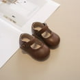 thumbnail image 6 of Akiihool Kids Ballet Flats Shoes Little Toddler Girls Dress Shoes Ballet Flats Kids Mary Janes (Brown,12), 6 of 6