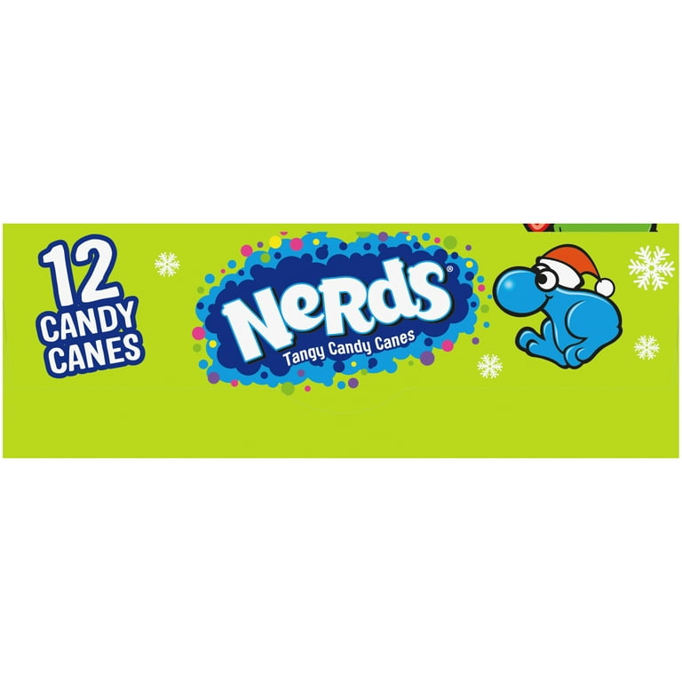 Nerds Candy Canes – 160 Ct Mix of Bulk Candy – With Three Flavors