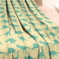 thumbnail image 3 of LightYellow Green Dinosaurs Silhouettes Pattern Blanket,Comfortable Soft Lamb Wool Throw Blanket,All Season,Warm Lightweight Blankets for Sofa Bed Couch Living Room Chair,60"x80", 3 of 4