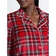 thumbnail image 4 of Joyspun Women’s Stretch Velour Notch Collar Long Sleeve Pajama Set, Sizes XS to 4X, 4 of 5