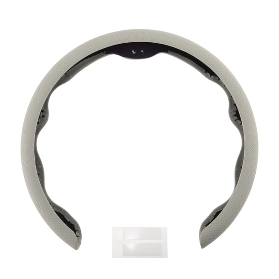 PU Artificial Leather Steering Wheel Cover ABS Car Steering Wheel Protector White 1Pc