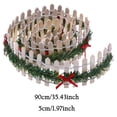 thumbnail image 3 of Mini Christmas Garden Fence, Wood Picket Ornament Fence for Village Landscape Home Garden , Small Decorative Fence for Crafts and Pot Display,2x35.4 Inch, 3 of 4