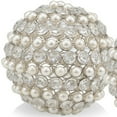 thumbnail image 4 of Set Of Two 4" Silver And Clear Faux Crystal Decorative Orbs, 4 of 5