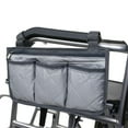 thumbnail image 7 of Wheelchair Armrest Pouch Organizer Wheelchair Side Bag with 3 Pockets for Electric Wheelchairs Scooter Walker Accessories,Gray, 7 of 7