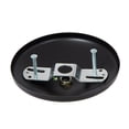 thumbnail image 2 of B&P Lamp® 5 Inch Modern Shallow Ceiling Light Canopy Plate Kit (Satin Black), 2 of 3