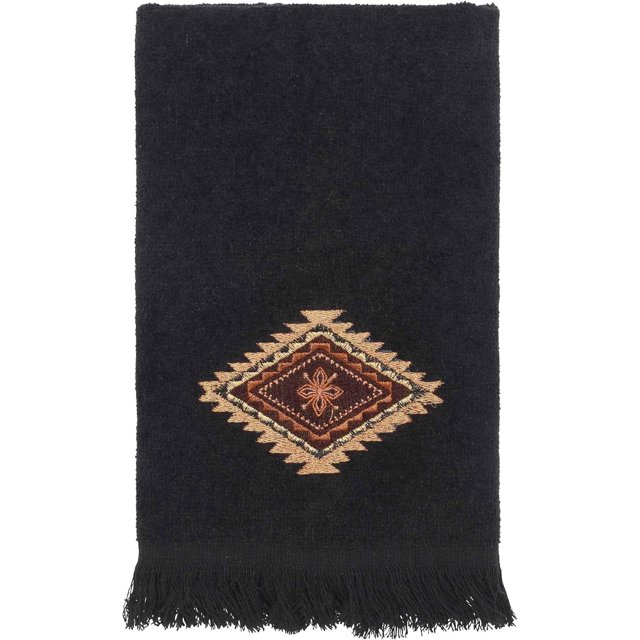 Avanti Linens Mojave Fingertip Towel, Black