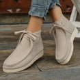thumbnail image 1 of YOUSNH Bottines Courtes en Suède Rétro Unies pour Femme Automne et Hiver Bottes pour Femmes Beige 7.5, 1 of 7