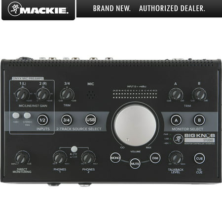 Mackie Big Knob 3x2 Studio Monitor Controller - 96kHz USB (Best Studio Monitor Controller)