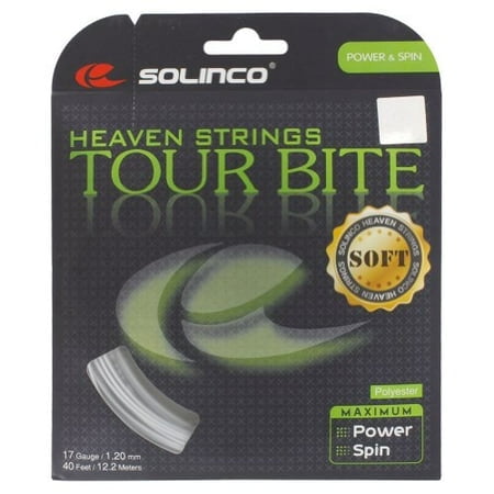 Solinco Tour Bite Doux (16L-1.25mm) Corde de Tennis (Argent)