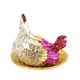 thumbnail image 5 of Joyero de aleación de pollo con forma de gallina ponedora de la suerte con revestimiento de metal, 5 of 5