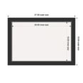 thumbnail image 4 of Amanti Art White Cork Board Wood Framed Corvino Black Narrow Bulletin Board 27 in. x 19 in., 4 of 7