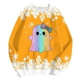 thumbnail image 5 of Godom Halloween Sweatshirts for Women Trendy Ghost Graphic Sweatshirt Oversized Crewneck Long Sleeve Fleece Pullover Sweaters, 5 of 6