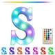 thumbnail image 1 of Letras luminosas LED con control remoto | Decoración con letras para fiestas y eventos en casa | Funciona con pilas o USB | 16 modos de cambio de color, 1 of 8