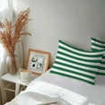 thumbnail image 4 of Christmas Green Outdoor Pillow Covers Set of 2 and White Stripe Waterproof Throw Pillow Case Decorative Square Cushion Cover for Patio Couch Garden Balcony, 20"x12", 4 of 9