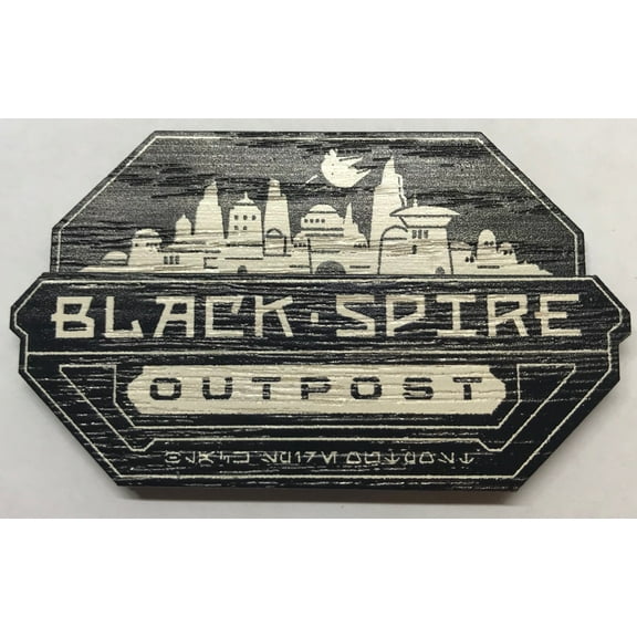 Disney Parks Star Wars Galaxy Edge Black Spire Outpost Wood Magnet New