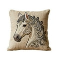 thumbnail image 2 of Horse Head Pillow Cover Decorative Cushion Case Equestrian Designs Sofa Bed Home Throw Pillow Accent Cover Comfortable Artistic Decor, 2 of 6