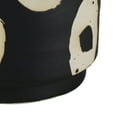 thumbnail image 4 of 5 Inch Round Ceramic Cachepot with Circle Motif, Small, Black- Saltoro Sherpi, 4 of 5