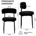 thumbnail image 2 of Medieval Modern Dining Chair Set of 4, Round Seat Cushions Black Metal Legs Curved Back, for Restaurants Dining Rooms Kitchen Home, Easy to Assemble, Black, 2 of 9