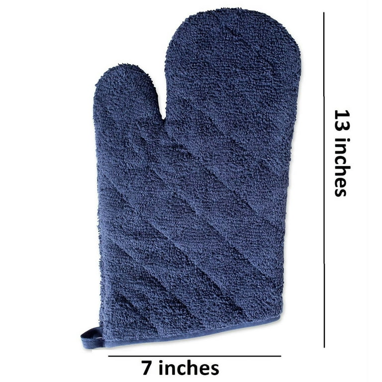 DII White Terry Oven Mitt (Set of 2) - Heat Resistant, Flexible and Durable  - 7x13-in - Perfect for Daily Use - by [Manufacturer] in the Kitchen Towels  department at