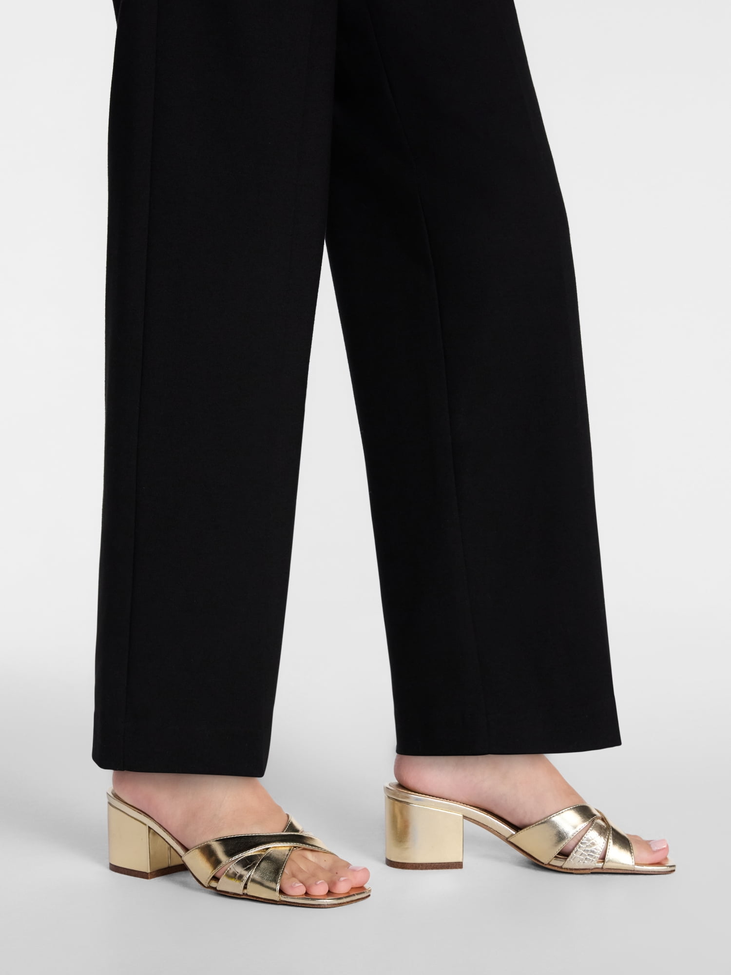 Scenario Women's Faux Croc Block Heel Sandals