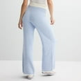 thumbnail image 2 of Juniors' Pink Republic Wide Leg Lounge Pants Color: Stone White Stripe Size: X SMALL, 2 of 4