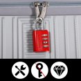 thumbnail image 2 of 4 Pcs 4-Digit Code Padlock, Small Locker Locker Suitcase Code Padlock Zinc Alloy for Indoor and Outdoor Travel Luggage (Silver Black Blue Red), 2 of 7