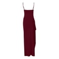 thumbnail image 5 of HNMKIU Elegant Dresses for Women Evening Maxi Bodycon Long Square Neck Sleeveless Party Gown With High Slit for Wedding Festive Occasions Maxi Dress RD2,M, 5 of 5