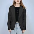 thumbnail image 5 of Kid Girls Blazer Long Sleeve Lapel Collar Open Front Casual Black Suit Jacket with Pocket Jackets for Toddler Girls 9-10 Years Formal&nbsp;Outfits, 5 of 9