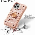 thumbnail image 2 of Dteck for iPhone 13 Pro Max Case 6.7 Inch with Ring Stand, Heavy-Duty Military Grade Shockproof Phone Cover with Magnetic Car Mount for iPhone 13 Pro Max,Rosegold, 2 of 5