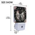 thumbnail image 4 of LED Sensor Night Light Auto On/Off Dusk to Dawn Lamp for Bedroom Hallway Butterfly Surrounded by Flowers 2 Pack, 4 of 7
