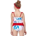 thumbnail image 2 of Bullpiano Kids Sunsuit Tank Top And Bottoms Ruffled Tankini Suit Floral Print Swimwear Bathing Suits Toddler Girls Swimsuits 2-12T, 2 of 5