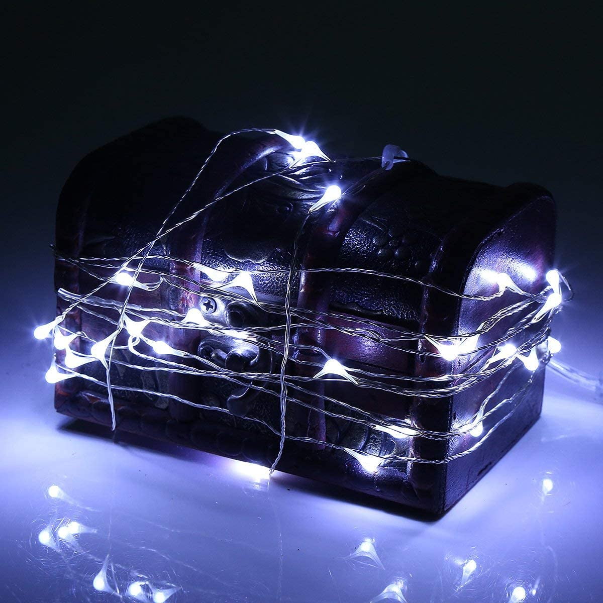 HomeDDecor Copper Wire String Lights, Fairy Light USB Plug in 66ft 200 Led Christmas String Light for Indoor Xmas Tree Wedding Party Patio Decor((White)