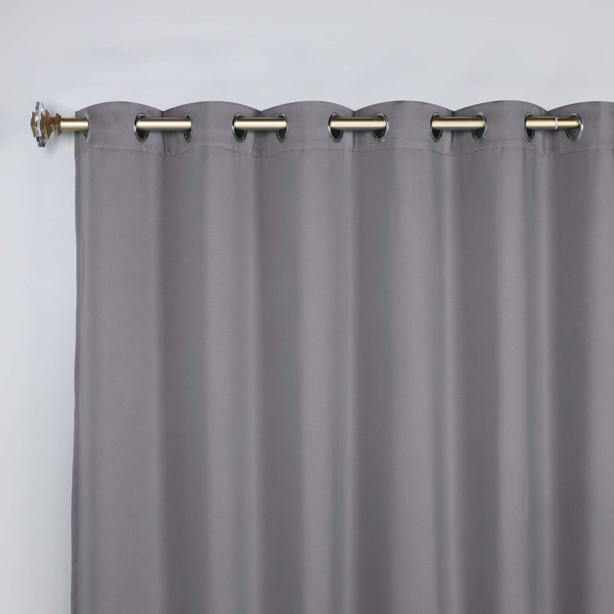 Superior Blackout Solid Light Filtering Grommet Curtain Panel Set, 70" x 120", Silver