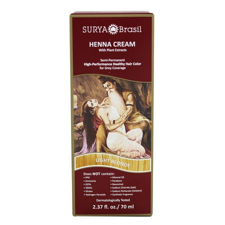 Surya Brasil - Henna Cream Hair Coloring with Organic Extracts Light Blonde - 2.37
