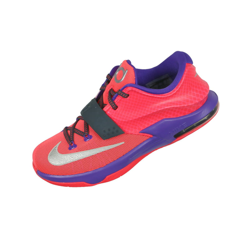 Nike Kid's KD VII GS Basketball Shoes 6.5Y Hyper Punch Grape Grey