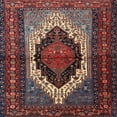 thumbnail image 1 of Ahgly Company Machine Washable Indoor Square Traditional Dark Almond Brown Area Rugs, 6' Square, 1 of 7