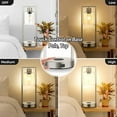 thumbnail image 3 of Set of 2 Dimmable Bedside Nightstand Lamps with USB Port, Brushed Nickle, 3 of 7