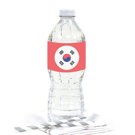 Global World Flag Party Collection, Hanging Paper Pennant Banner with String, South Korea