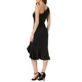 thumbnail image 3 of INSPIRE CHIC Robe Midi Sans Manches à une Épaule Froncée pour Femme Noir m, 3 of 5