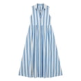 thumbnail image 5 of Women's Casual Sleeveless Lapel Striped Dress with Pockets, Lightweight Fashion, 5 of 5