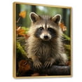 thumbnail image 2 of Designart "Vibrant Portrait of a Raccoon III" Animals Floater Framed Canvas Wall Art, 2 of 7